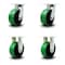 Service Caster 8 Inch Heavy Duty Green Poly on Cast Iron Caster Swivel Locks 2 Rigid SCC, 2PK SCC-KP92S830-PUR-GB-BSL-2-R-2 - alternate 1